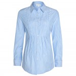 Camisa premamá ejecutiva color azul claro