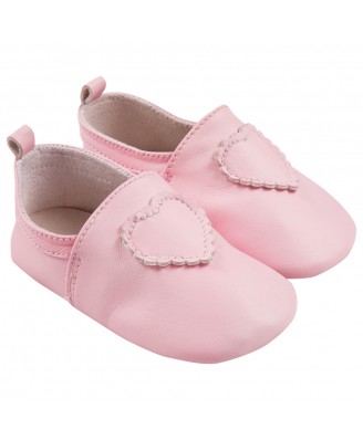 zapato en piel blanda corazón zapato en piel blanda para bebé corazon