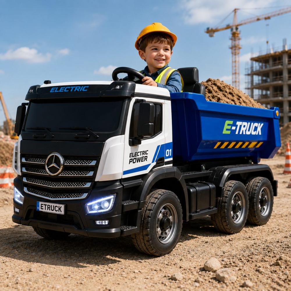 Camión eléctrico infantil estilo transporte