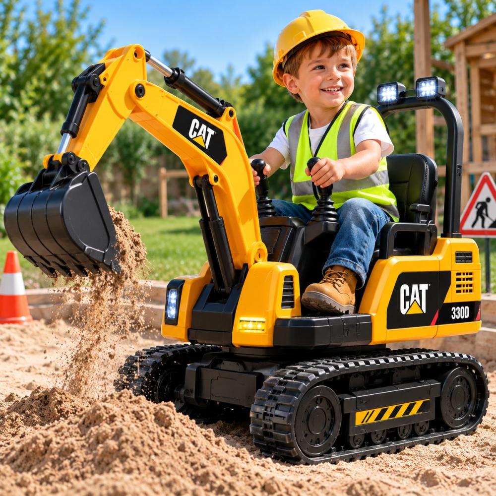 Excavadora eléctrica infantil con brazo articulado