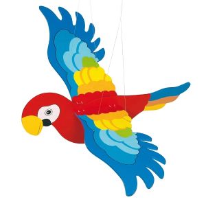 Animal móvil de loro grande para bebé de madera, de Goki