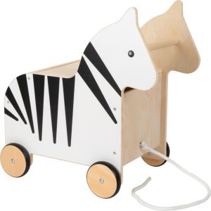 Cajón para Juguetes con Ruedas "Cebra Wildlife" - Juguete de Madera