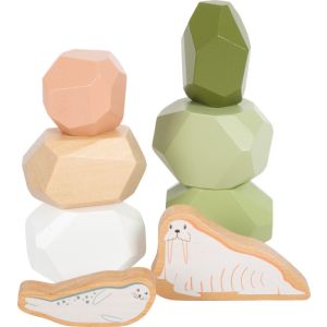 Piedras de Equilibrio de Madera "Arctic" - Juguete Educativo Montessori