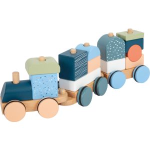 Tren de Madera "Arctic" - FSC® 100% Certificado, Juego de Encaje y Apilamiento