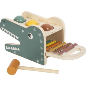 Juego de Martillar con Xilófono “Safari” - Cocodrilo de Madera 2 en 1