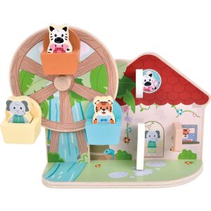 Noria de Madera "Jungle Friends" – Juguete de Motricidad con Animales - +12 meses