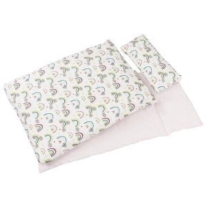 Ropa para cama de muñecas de estampado de arco iris, de Goki