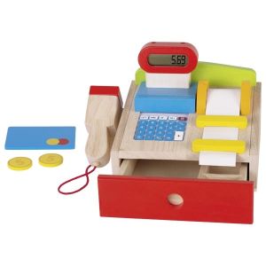 Caja registradora con calculadora, de Goki