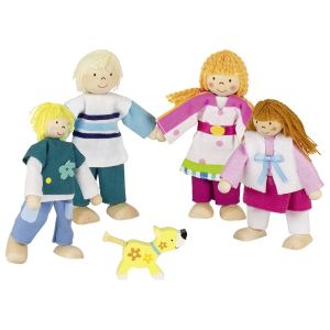 Familia de muñecos flexibles articulados, de Goki