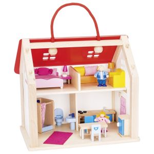 Maleta casa de muñecas con 24 accesorios, de Goki