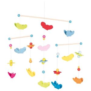 Móvil de mariposas de fieltro para cuna, de Goki