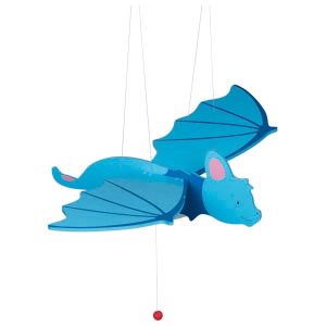 Animal móvil de murciélago de madera para bebé, de Goki