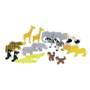 Animales de África de madera, de Goki