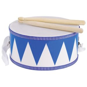 Tambor azul de madera, de Goki