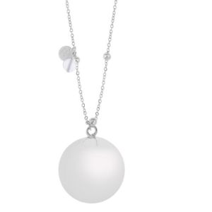 Llamador de ángeles con cadena decorada plata - Proudmama
