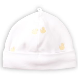 Gorrito Algodón Bebés Bordado Patitos