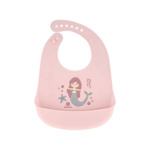 Babero Rosa de silicona Sea World Mermaid