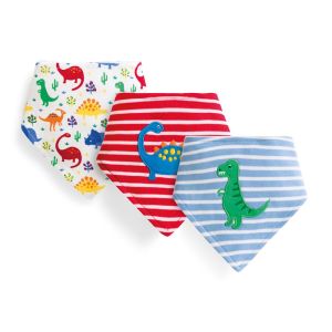 Baberos Quita-Babas Dinosaurios.  Pack de 3 Ud.