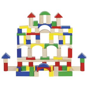Cubo de piezas de construcción , incluye 100 bloques
