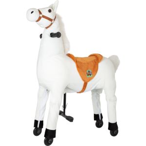 Caballo para montar con ruedas Blanco 