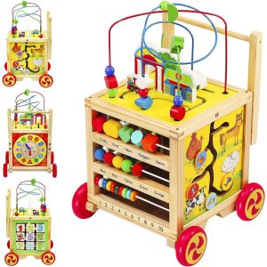 Carrito andador de madera con Actividades - REBAJAS - 