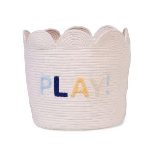Flower basket - 35x35x35cm- Cottonrope - Offwhite
