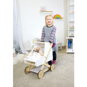 Cochecito de muñecas Little Button , Legler - Con capota plegable