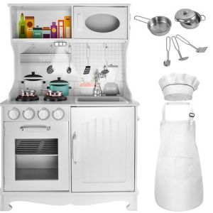 Cocina infantil de madera Blanca 