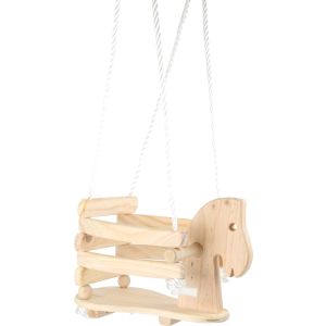 columpio de madera para niños pony