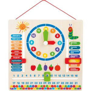 Cuadro didáctico Fecha y hora, La Oruga Glotona 