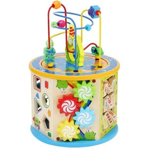 Cubo Educativo Madera Clasificador 8 en 1 Interactivo