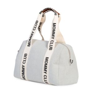 Bolso Maternal Mommy Club Signature con Correas de Lona - Blanco Roto