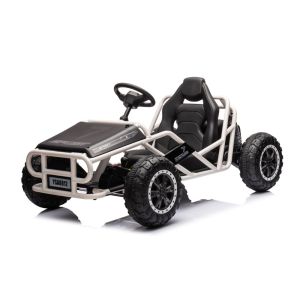 Buggy Eléctrico A8812 24V Negro con Asiento de Cuero y Ruedas EVA