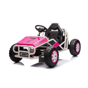 Buggy Eléctrico A8812 24V Rosa con Asiento de Cuero y Ruedas EVA