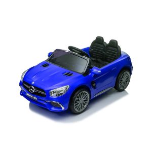 Coche Eléctrico para Niños Mercedes SL65 S Azul con Pantalla LCD y Control Remoto