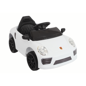 Coche Eléctrico para Niños WMT-666 con Control Remoto y Luces LED-Blanco