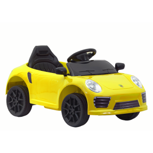 Coche Eléctrico para Niños WMT-666 con Control Remoto y Luces LED-Amarillo