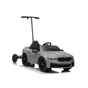 Coche Eléctrico Infantil BMW M5 con Plataforma para Padres 12V LEAN CARS - Plata