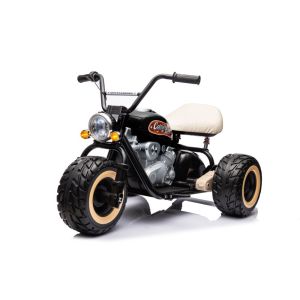 Triciclo Eléctrico para Niños LL6688 24V Color Negro – Motor Doble de 800W y Asiento en Eco-Cuero