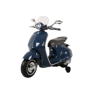 Scooter Eléctrico Infantil Vespa GTS 300 Azul con Asiento de Piel y Luces LED