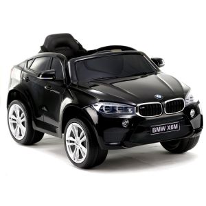 Coche Eléctrico Infantil BMW X6 Negro con Control Remoto y Asiento de Cuero