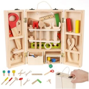 Caja de Herramientas de Madera para Niños: Set de Bricolaje Seguro y Educativo
