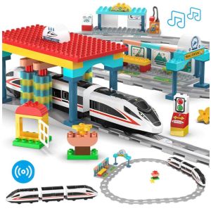 Estación de Tren de Bloques de Construcción CaDA – 108 Piezas – Para Niños +3 Años