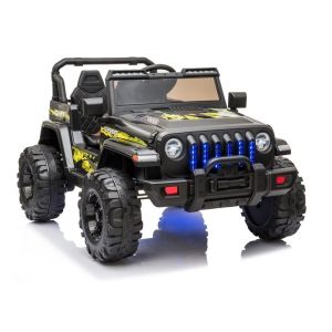 Jeep Eléctrico para Niños CH9956 Negro con 2 Motores, 12V y Control Remoto