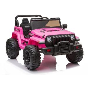 Jeep Eléctrico para Niños CH9956 Rosa con 2 Motores, 12V y Control Remoto