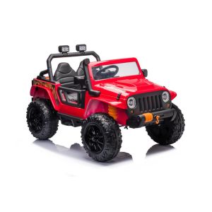 Coche Eléctrico Infantil XB-1118 Rojo 4x4 con Batería 12V, Asiento de Piel y Control Remoto
