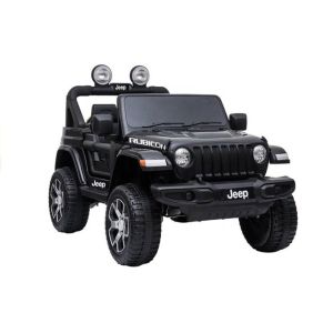 Jeep Eléctrico para Niños Wrangler Rubicon 4x4 Negro con 4 Motores, 12V y Control Remoto