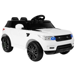 Coche Eléctrico para Niños HL1638 Blanco con Control Remoto y Luces LED