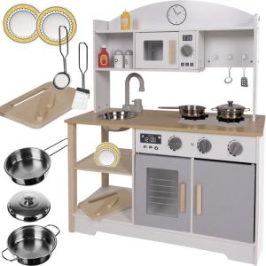 Cocinita de madera Gris/Natural - Kruzzel