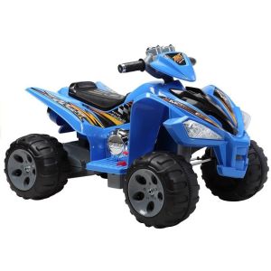 Quad Eléctrico Infantil Mediano Azul con Motor 2x45W, Batería 12V y Sonidos - Velocidad hasta 5 km/h